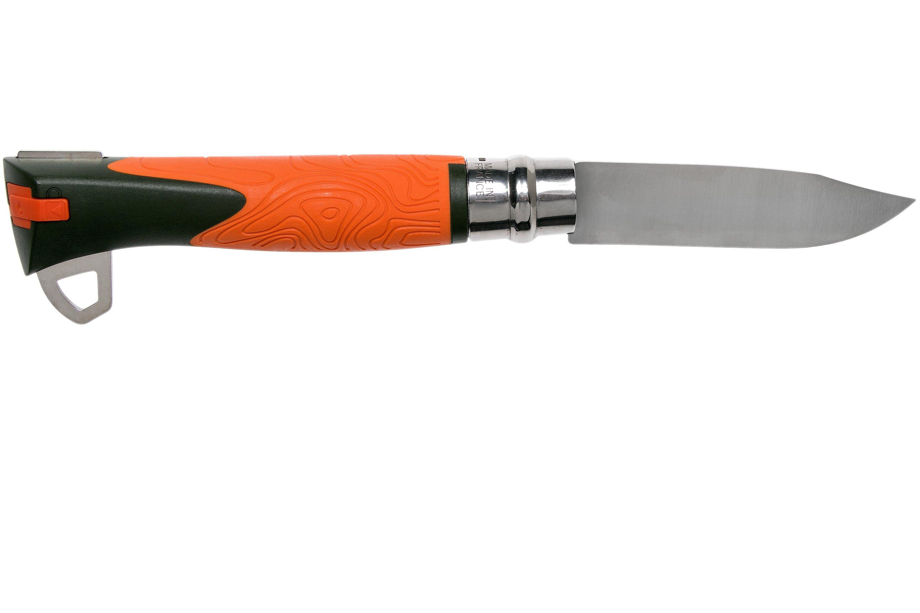 Opinel - No. 12 Explore Nature Bushcraft - Multipurpose Orange - Knife