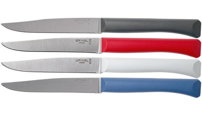 Opinel Bon Appetit+ set di coltelli da tavolo 4 pz, primo, lama micro- seghettata