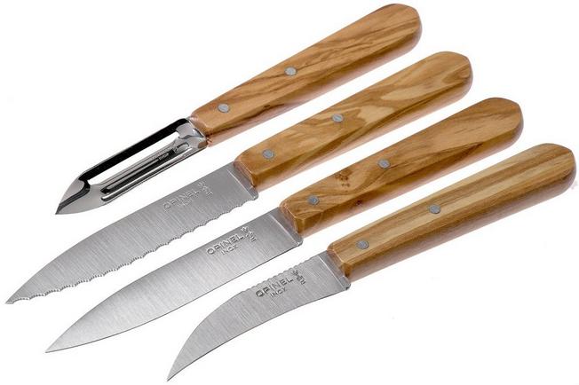 OPINEL ESSENTIAL SMALL KITCHEN KNIFE SET OLIVE WOOD (002163)