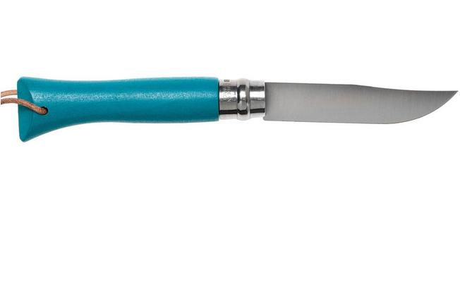 Opinel No.7 Colorama Folding Trekking Knife Stainless Steel - Cyan Blue