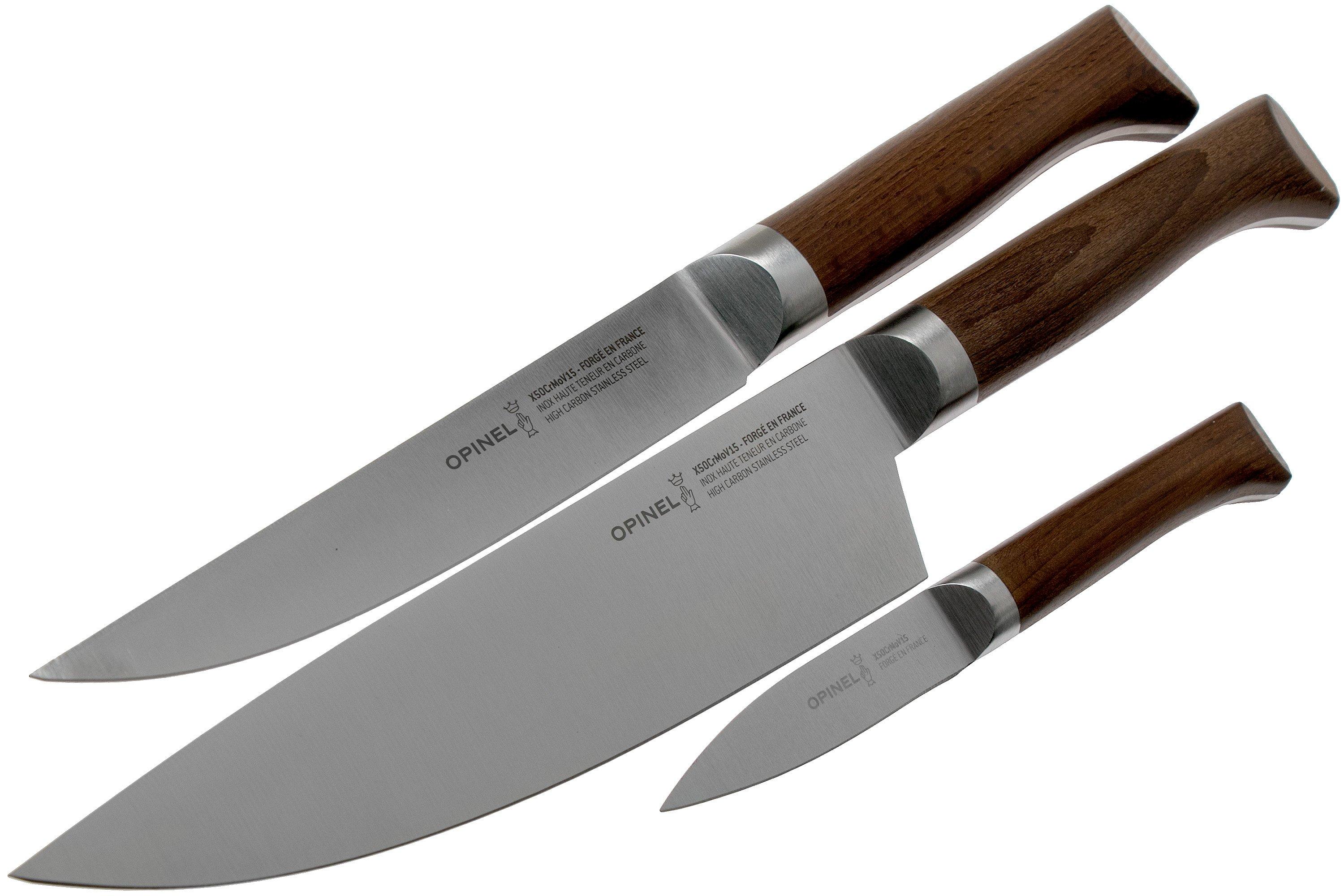 Opinel Les Forgés 1890 three-piece knife set, 002292