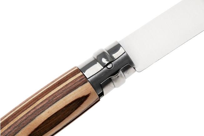 Afbeelding voor Opinel No. 08, 002388, Satin Stainless Steel, Brown Laminated Birch zakmes