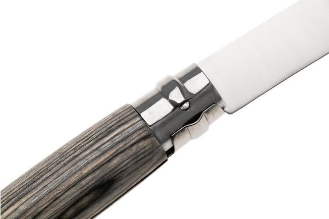 Afbeelding voor Opinel No. 08, 002389, Satin Stainless Steel, Grey Laminated Birch zakmes