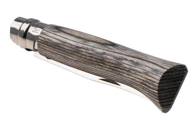 Afbeelding voor Opinel No. 08, 002389, Satin Stainless Steel, Grey Laminated Birch zakmes