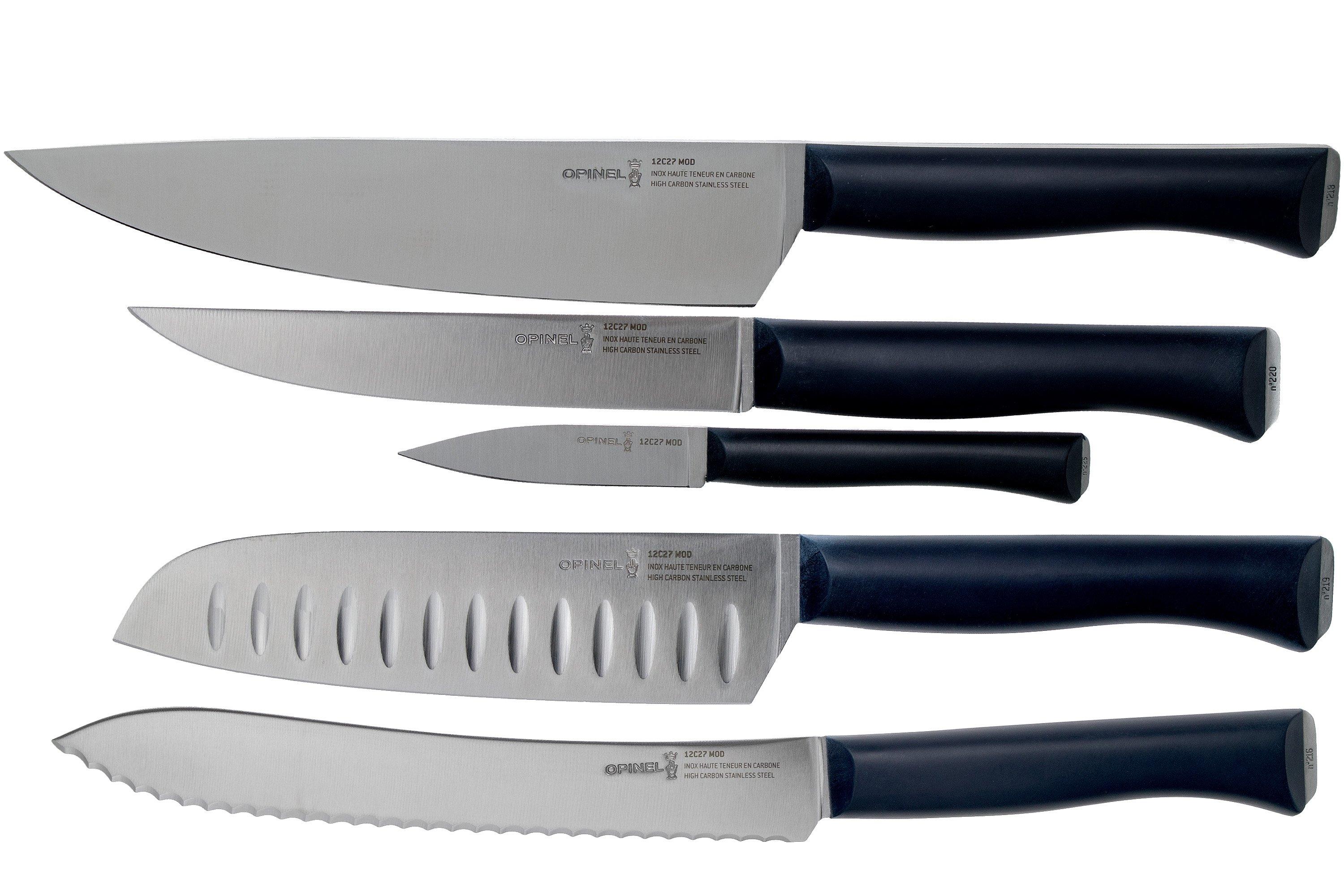Opinel Intempora 2404, 5-piece knife set incl. block | Advantageously ...