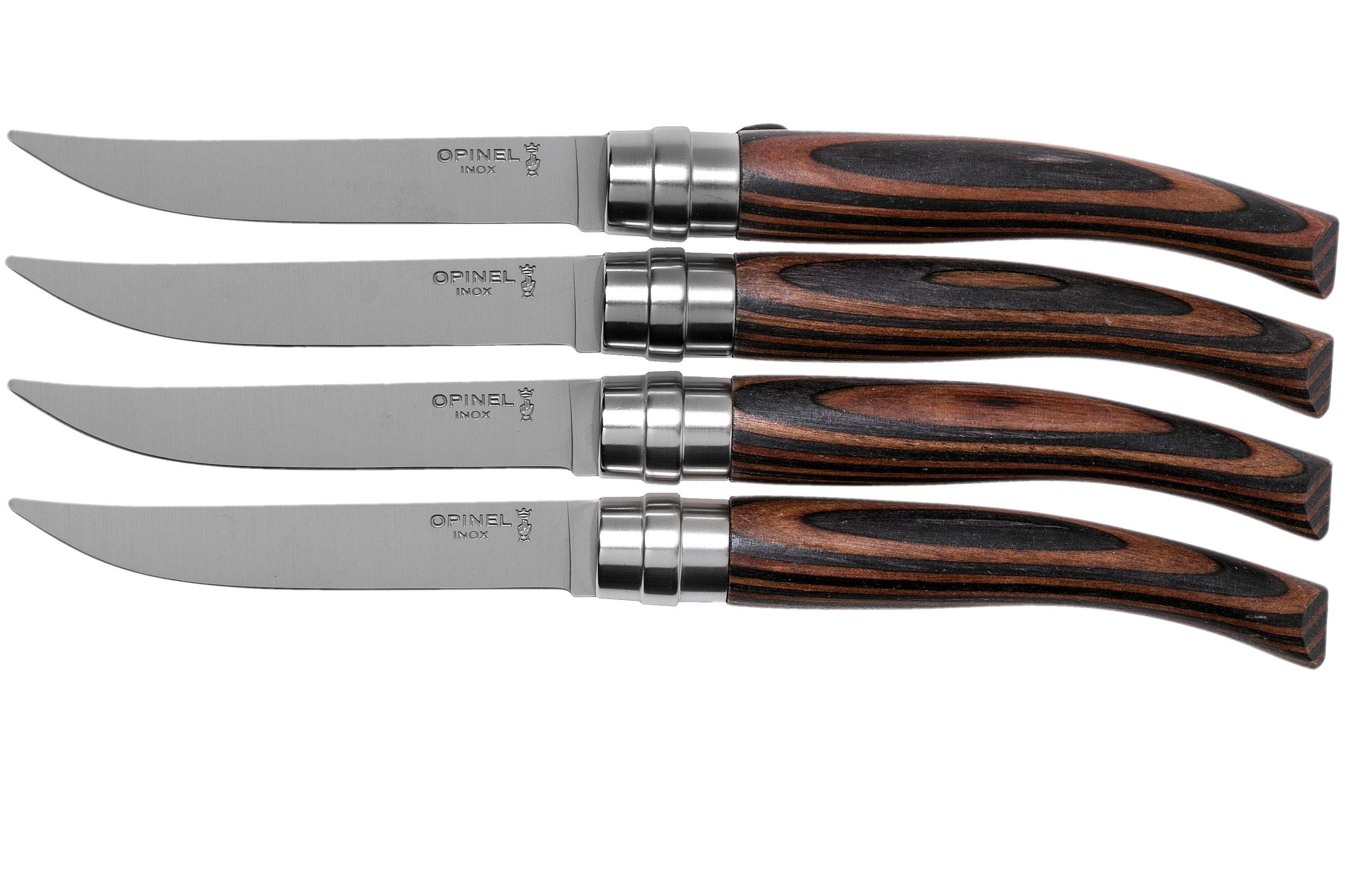 Opinel Box of Olive Wood Fancy Handle Chic Table Knives set of 4 - Stock  Culinary Goods
