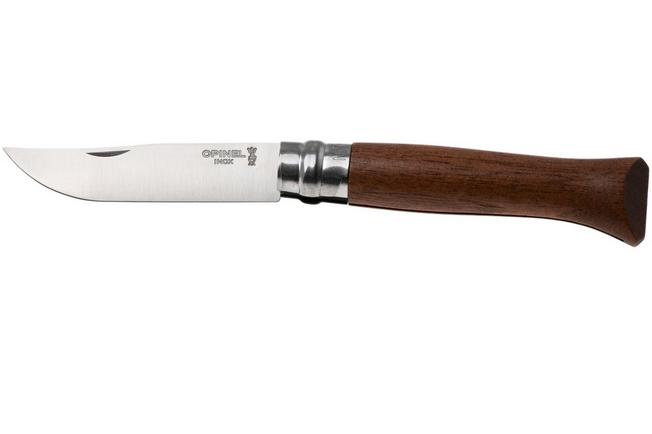 Afbeelding voor Opinel No. 09, 002425, Satin Stainless Steel, Walnut Wood zakmes