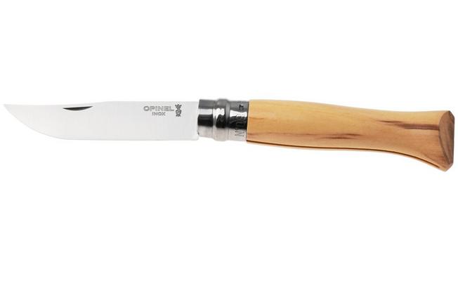 Afbeelding voor Opinel No. 09, 002426, Satin Stainless Steel, Olive Wood zakmes