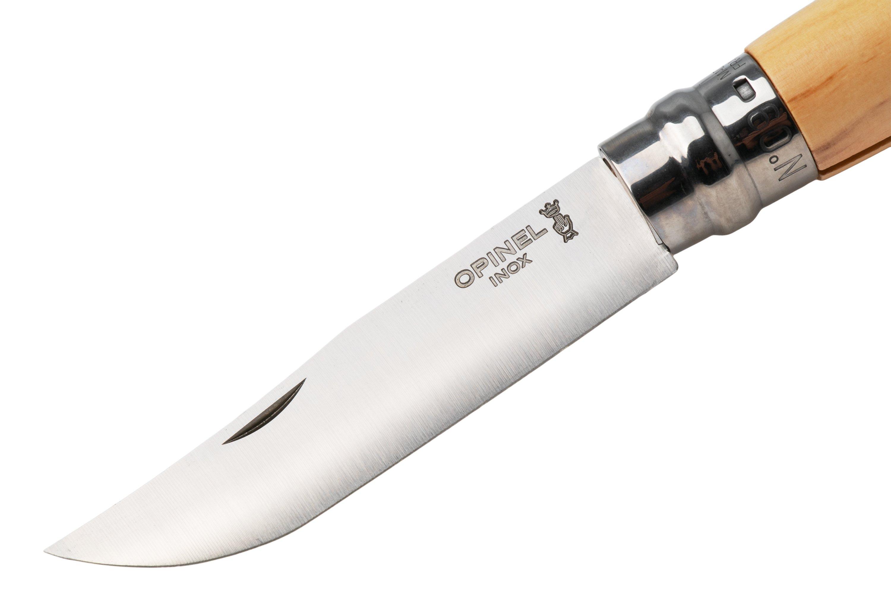 Opinel No. 09, 002426, Satin Stainless Steel, Olive Wood, pocket