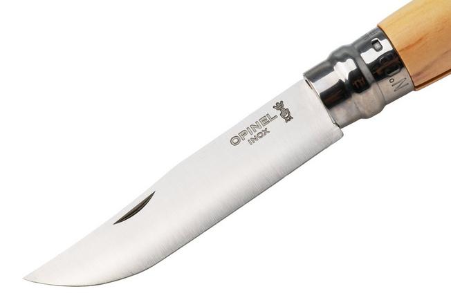Afbeelding voor Opinel No. 09, 002426, Satin Stainless Steel, Olive Wood zakmes