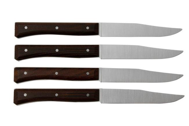 4-Piece Micro-Serrated Ceramic Steak Knife Set - Black