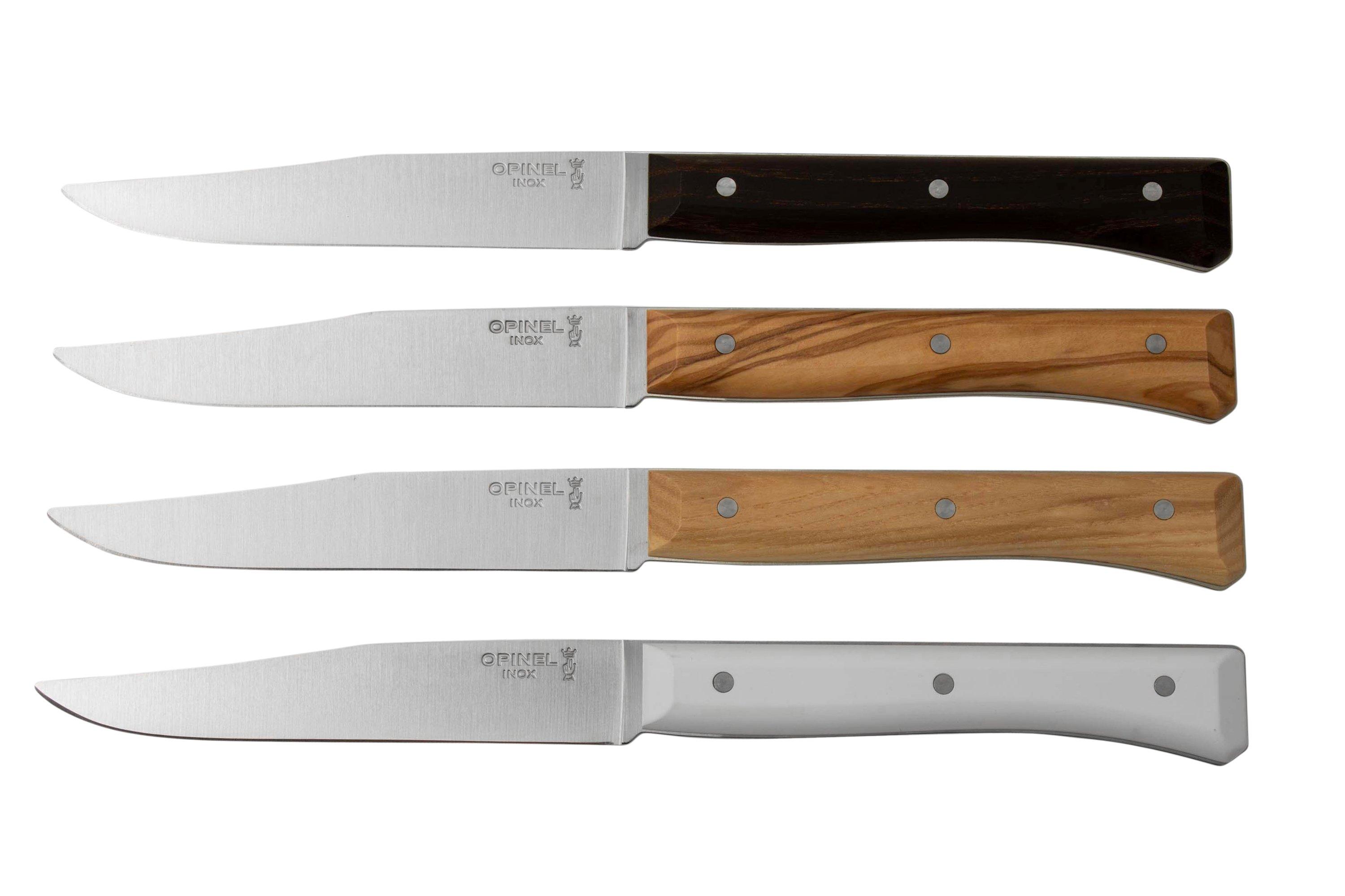 Set de 6 couteaux à steak Opinel, bois d'olivier  Achetez à prix  avantageux chez