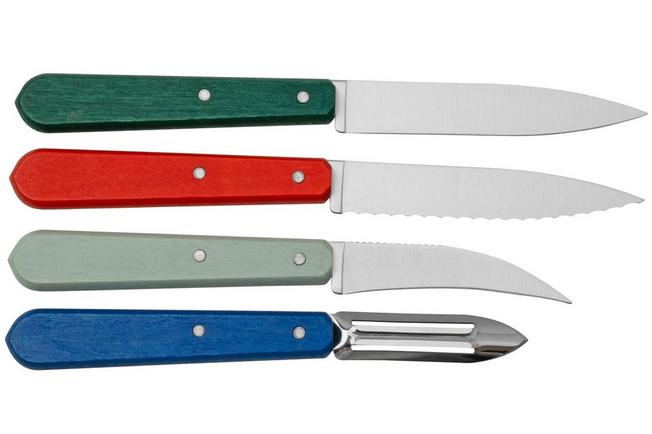 Opinel Les Essentials Small Kitchen 4 Piece Knife Set - Paring