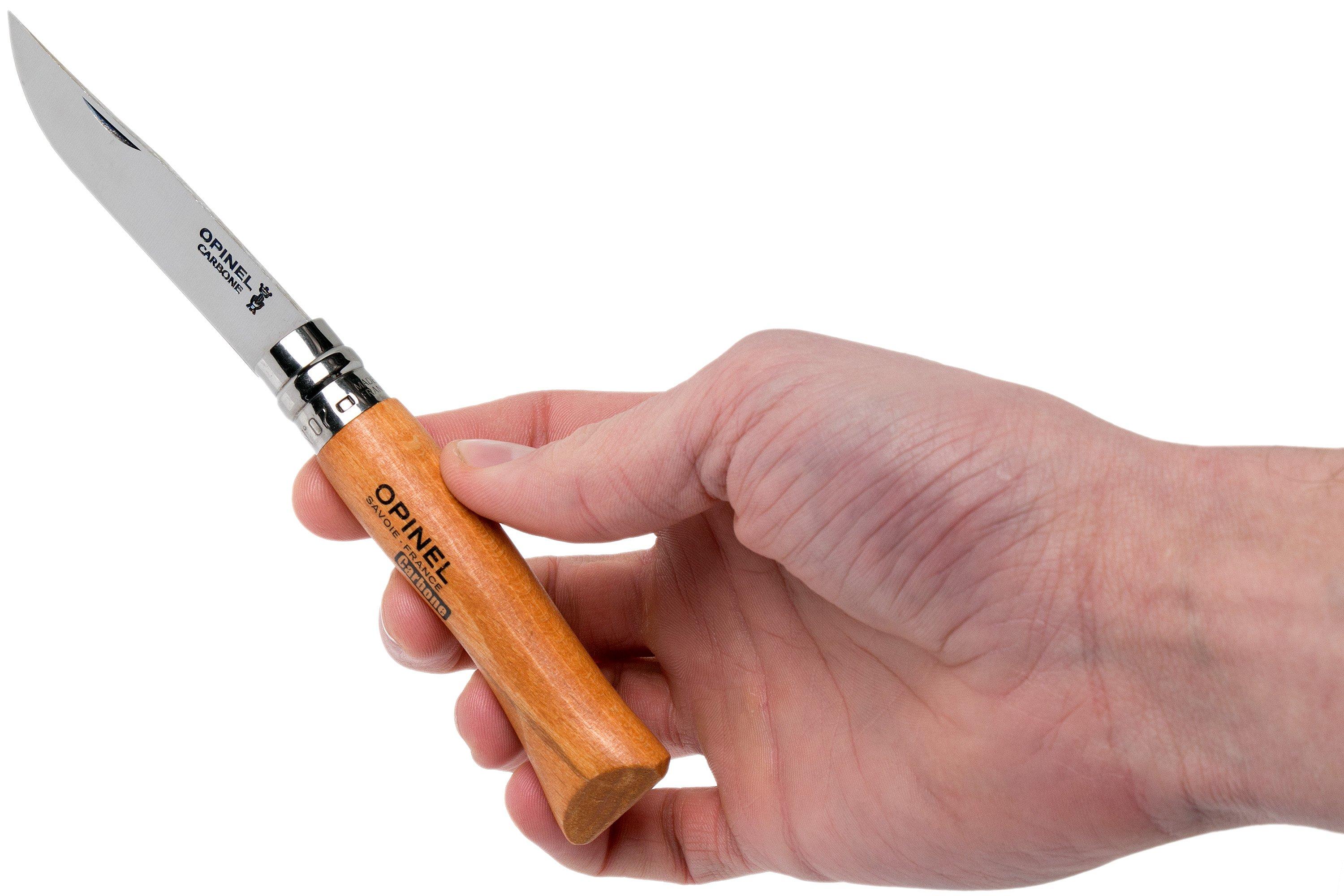 Opinel No. 07 pocket knife, carbon steel, blade length 8 cm Advantageously shopping at