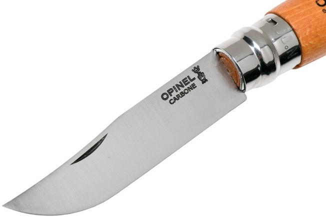 Opinel No. 09 coltello da tasca, acciaio al carbonio, lunghezza lama 9 cm