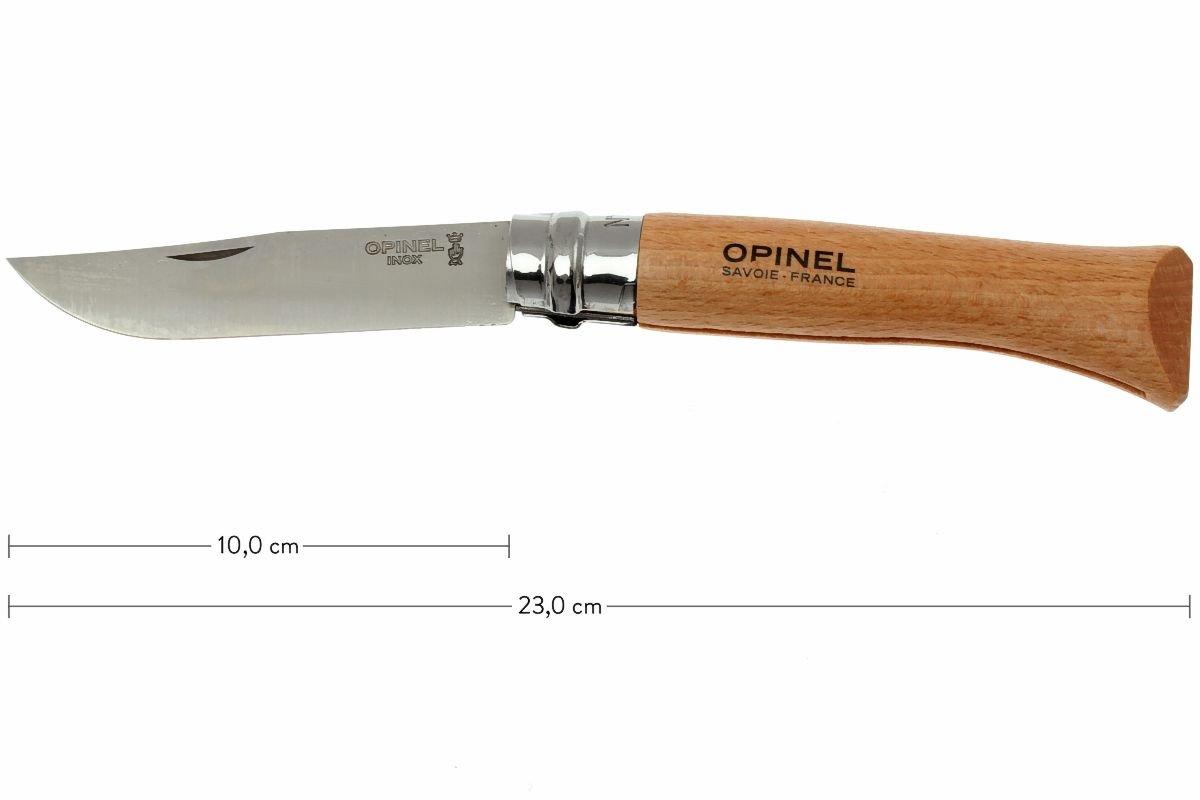 Opinel pocket knife No. 10, stainless steel, 10 cm