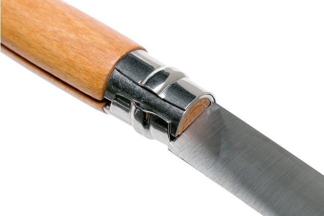 Opinel No. 10 coltello da tasca, acciaio al carbonio, lunghezza lama 10 cm