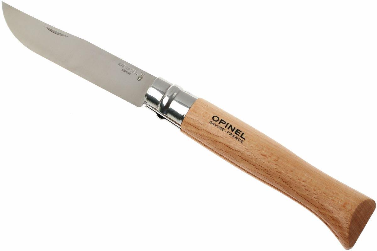 Opinel No. 12 pocket knife, carbon steel, blade length 12 cm