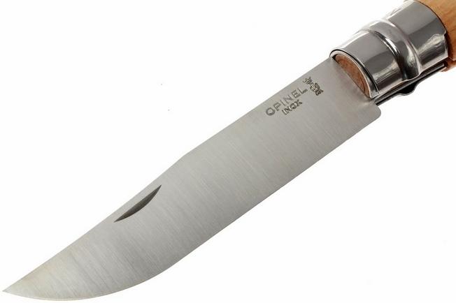 Opinel No. 12 pocket knife, carbon steel, blade length 12 cm