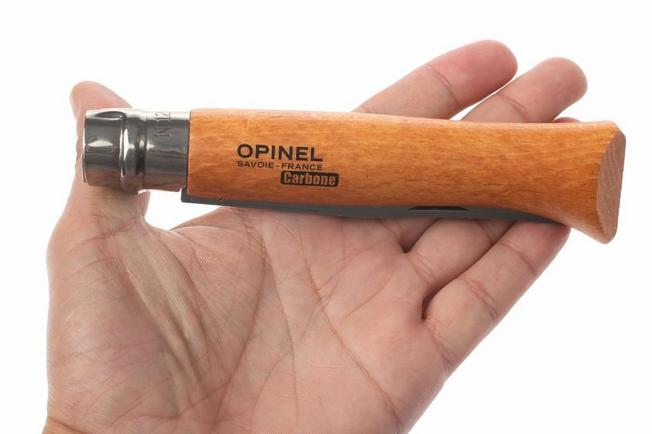 Opinel Navaja No. 12RV, acero inoxidable, longitud de la cuchilla 12 cm