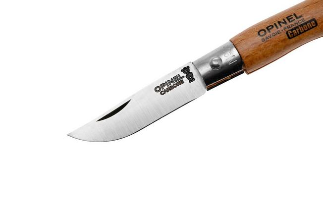 Opinel Navaja No. 2 Classic, acero carbono, longitud de la cuchilla 3,5 cm