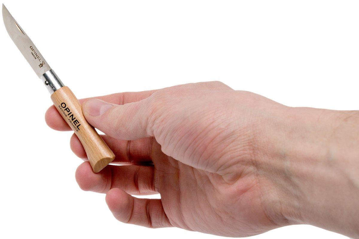 Opinel 04425-INOX Coltello N.5 In Acciaio Inox, Senza Blocco, Classico Francese