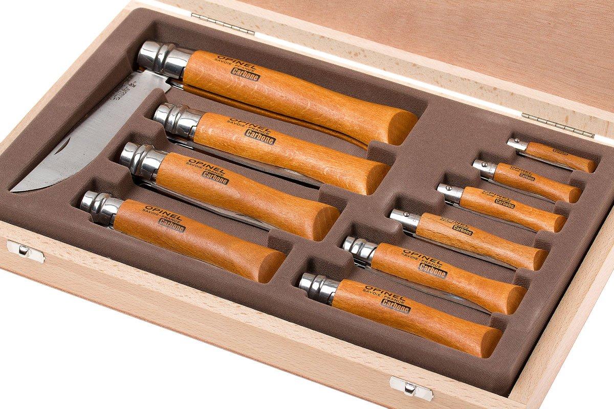 Opinel 10-piece pocket knife set, carbon steel | Advantageously shopping at  Knivesandtools.co.uk