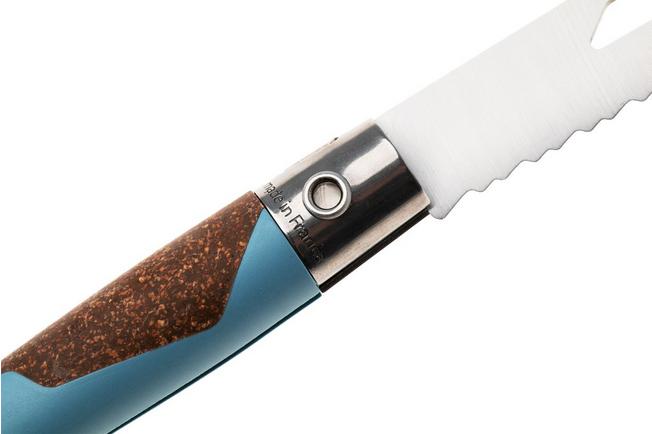 Obraz dla Nóż składany Opinel Néo7 Alpine 3239, Made For The Elements, Satin Stainless Steel, Glacier Blue Polypropylene, Cork Inlay, ząbkowany