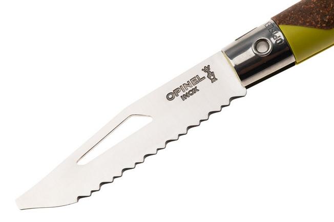 Obraz dla Nóż składany Opinel Néo7 Alpine 3241, Made For The Elements, Satin Stainless Steel, Linden Yellow Polypropylene, Cork Inlay, ząbkowany