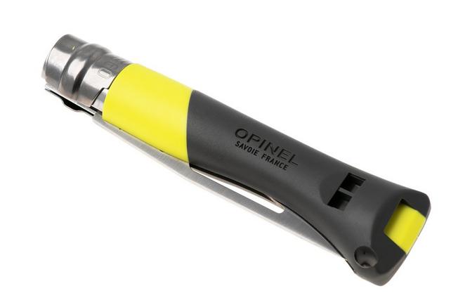 Immagine per Opinel No. 09 Ocean 3260, Made For The Elements, Satin Stainless Steel, Yellow Polyamide, coltello da marinaio parzialmente seghettato