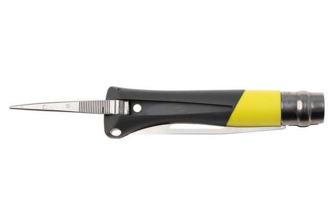 Immagine per Opinel No. 09 Ocean 3260, Made For The Elements, Satin Stainless Steel, Yellow Polyamide, coltello da marinaio parzialmente seghettato