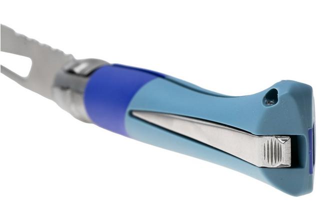 Image for Opinel No. 09 Ocean 3261, Made For The Elements, Satin Stainless Steel, Blue Polyamide, partially serrated sailing knife