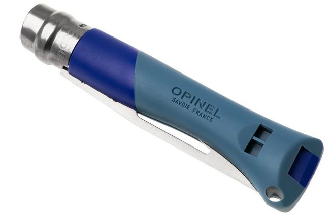 Image for Opinel No. 09 Ocean 3261, Made For The Elements, Satin Stainless Steel, Blue Polyamide, partially serrated sailing knife