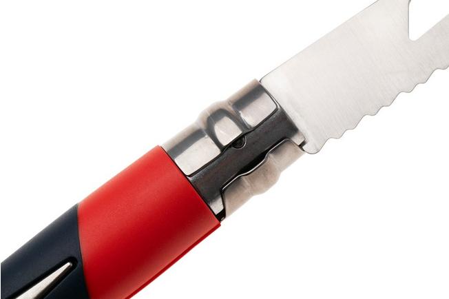 Immagine per Opinel No. 09 Ocean 3262, Made For The Elements, Satin Stainless Steel, Red Polyamide, pcoltello da marinaio parzialmente seghettato