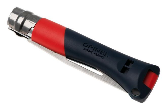 Immagine per Opinel No. 09 Ocean 3262, Made For The Elements, Satin Stainless Steel, Red Polyamide, pcoltello da marinaio parzialmente seghettato
