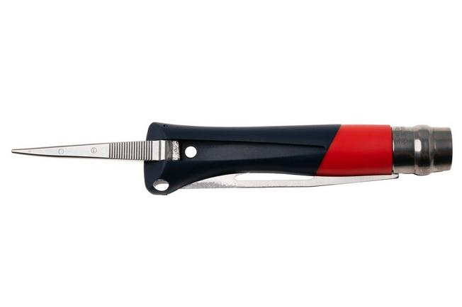 Immagine per Opinel No. 09 Ocean 3262, Made For The Elements, Satin Stainless Steel, Red Polyamide, pcoltello da marinaio parzialmente seghettato