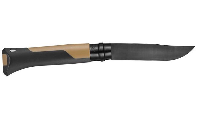 Obraz dla Nóż składany Opinel No. 08 Horizon 3303, Made For The Elements, Black PVD Stainless Steel, Mustard / Black Polyamide