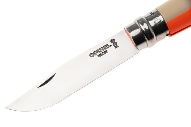 Obraz dla Nóż składany Opinel No. 08 Horizon 3305, Made For The Elements, Satin Stainless Steel, Orange / Sand Polyamide