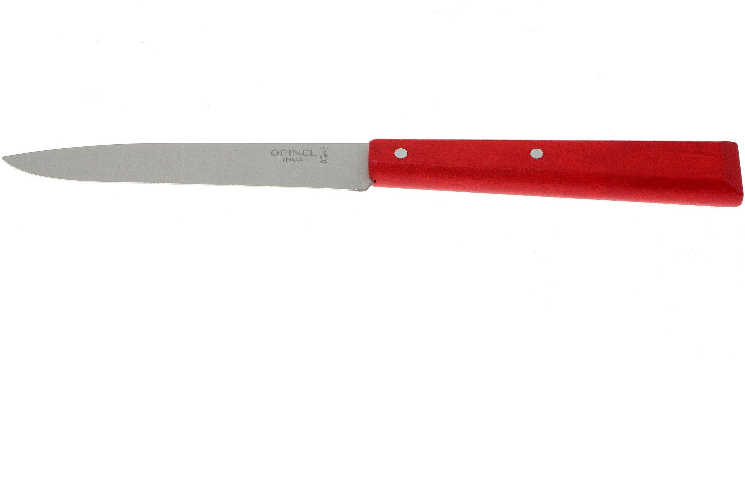 Opinel 1534 Esprit Messerset LOFT Spirit – 4-teiliges Tafelmesser-Set Aus Buche, Grau, Klingenlänge 11 Cm