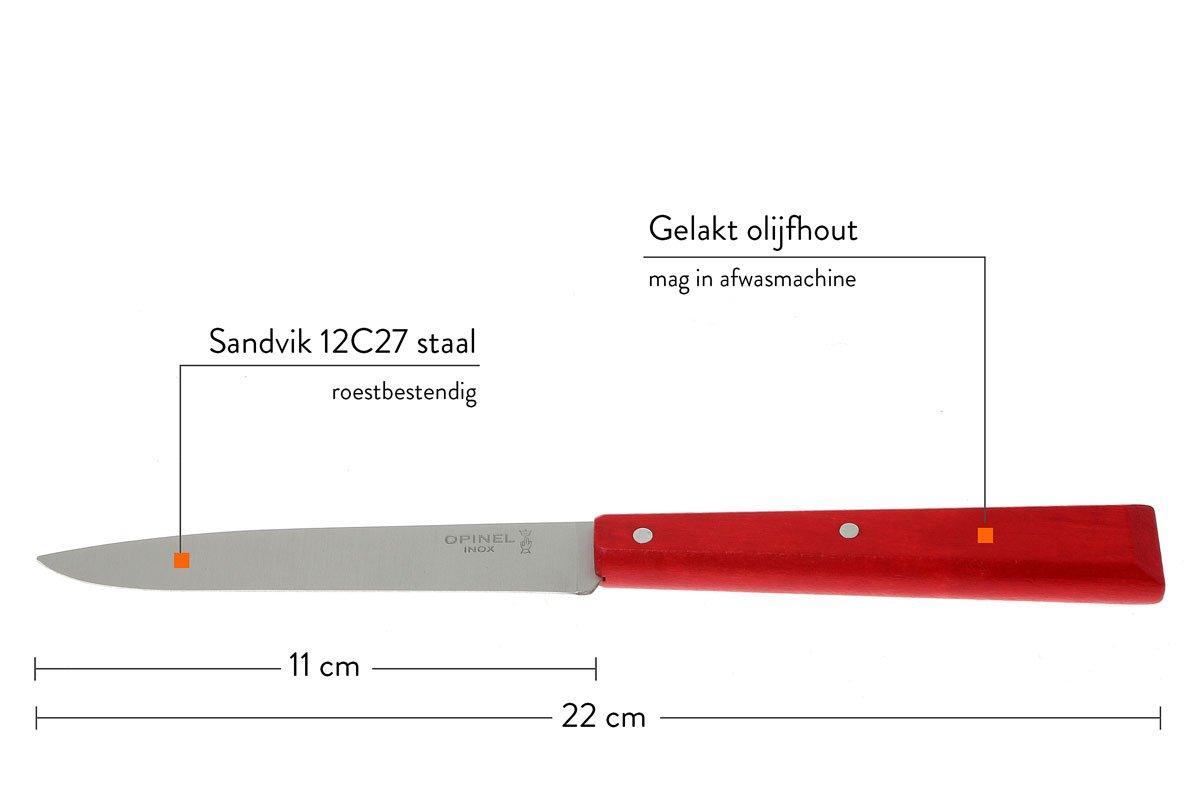 Opinel 1534 Esprit Messerset LOFT Spirit – 4-teiliges Tafelmesser-Set Aus Buche, Grau, Klingenlänge 11 Cm