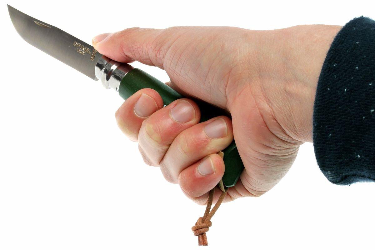 Coltello Opinel Da Tasca E Intaglio | Modello Rotondo N&deg;8 In Legno E Acciaio Inox | Campeggio