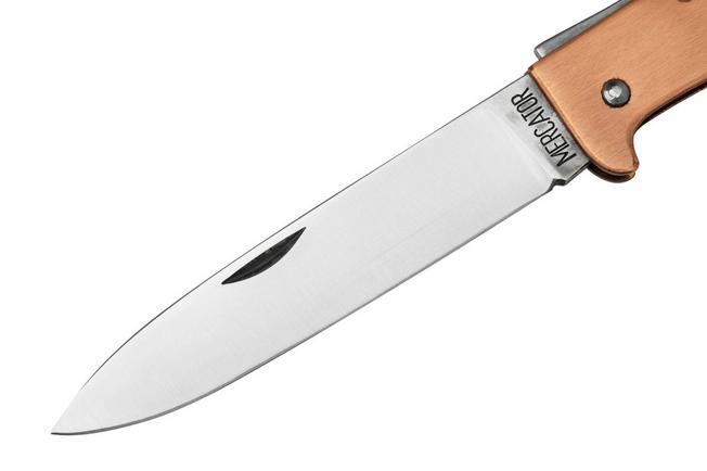 OTTER-Messer Mercator Copper Folding Damascus Steel Pocket Knife - 10-626  RG D