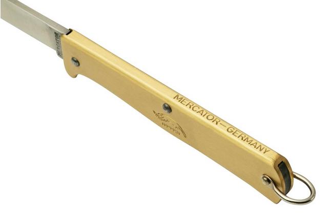 Otter-Messer Mercator Brass Handle Lockback Folding Knife