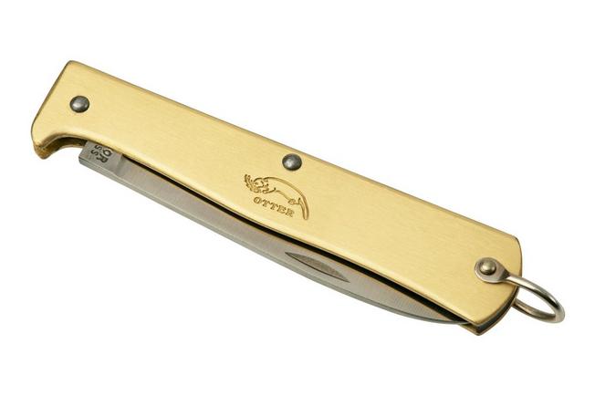 Otter-Messer Mercator Brass Handle Lockback Folding Knife