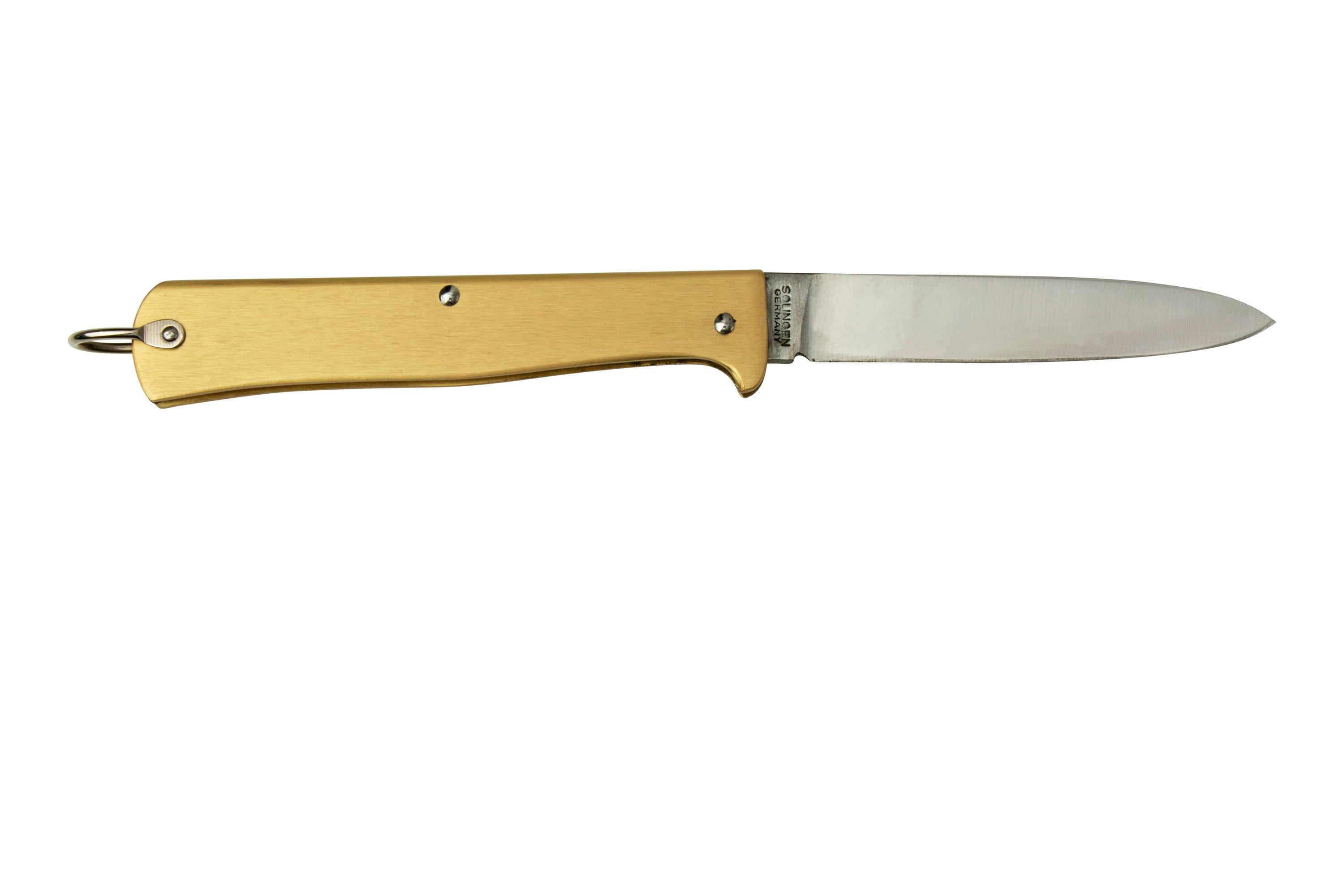 OTTER-Messer Small Mercator Brass Carbon Folding Knife - 10