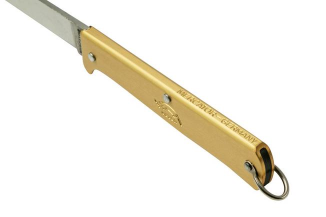 OTTER-Messer Small Mercator Brass Carbon Folding Knife - 10-701RG