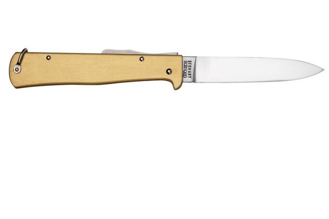 OTTER-Messer Small Mercator Brass Carbon Folding Knife - 10-701RG