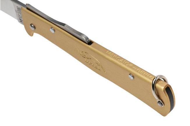 OTTER-Messer Small Mercator Brass Carbon Folding Knife - 10