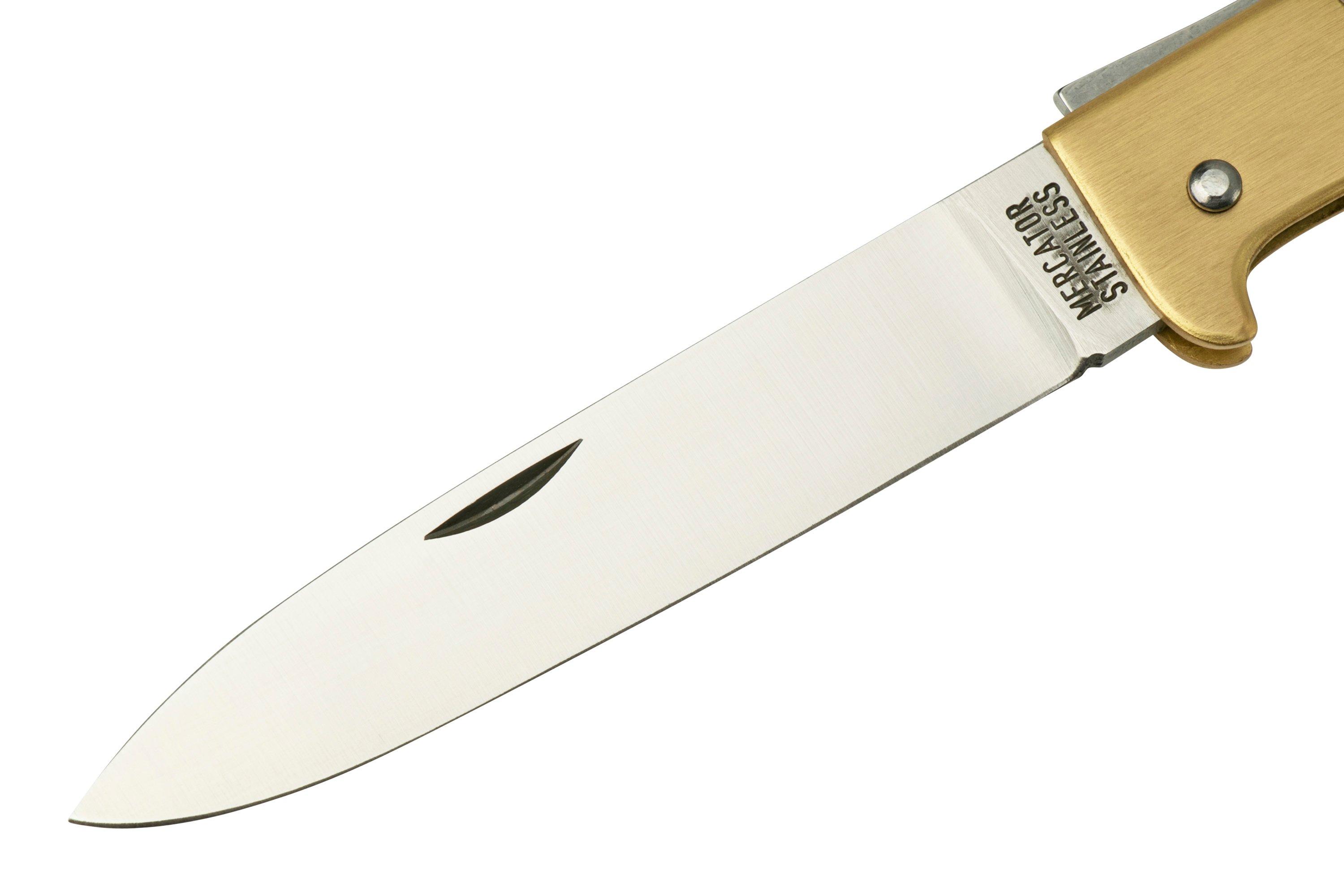 Otter Mercator 10-736 RG R Large Brass Stainless Pocketclip, couteau de ...
