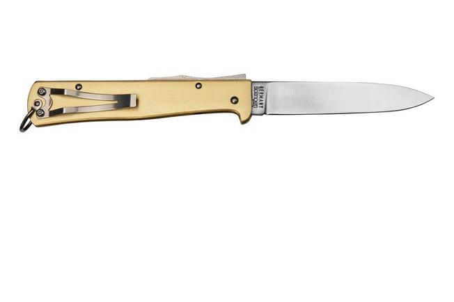 Otter Mercator Brass Folding Knife With Clip for sale